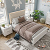 Glosan Modern 3-Piece Pearl White Kids Platform Bedroom Set
