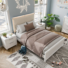 Glosan Modern 3-Piece Pearl White Kids Platform Bedroom Set