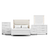 Glosan Modern 6-Piece Pearl White Kids Platform Bedroom Set