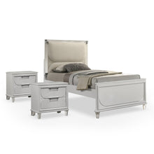 Glosan Modern 3-Piece Pearl White Kids Platform Bedroom Set