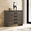 Jaq Cottage Wood 4-Drawer Chest, Grey