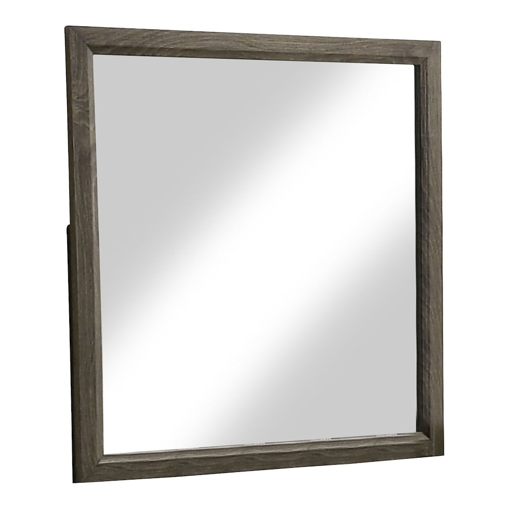 Jaq 2-Piece Cottage 6-Drawer Dresser and Mirror Set, Grey