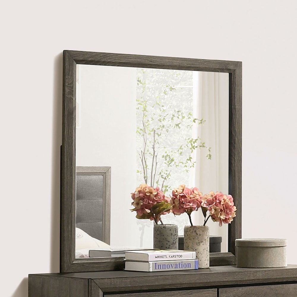 Jaq Cottage Wood Dresser Mirror, Grey