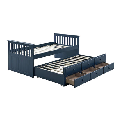 Aurelia Wood Twin Captain Bed with Trundle