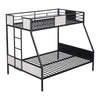Girgon Black Metal Two-tone Twin over Full Bunk Bed