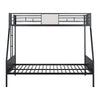 Girgon Black Metal Two-tone Twin over Full Bunk Bed