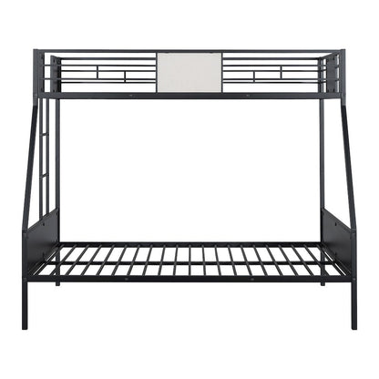 Girgon Black Metal Two-tone Twin over Full Bunk Bed