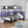 Girgon Black Metal Two-tone Twin over Full Bunk Bed