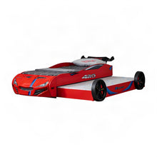 Starlight Canyon Home Race Car Kid Bed with Engineered Wood, Red, Twin