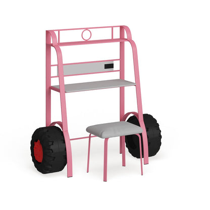 Ramirez Traditional Metal Kids Desk with Stool