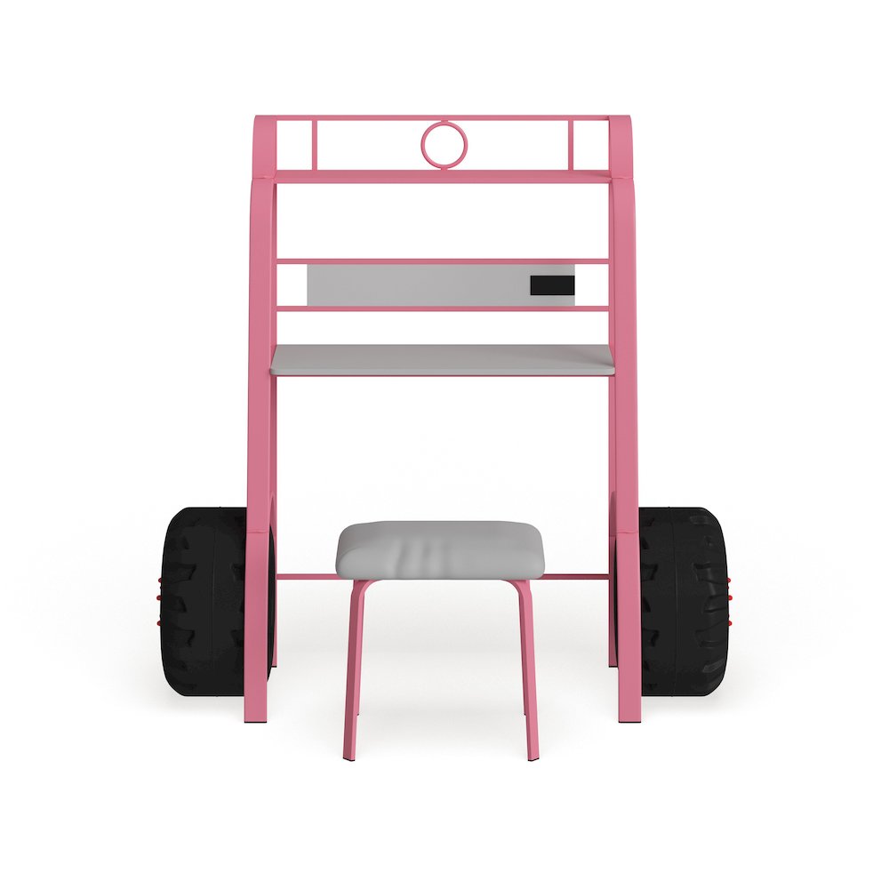 Ramirez Traditional Metal Kids Desk with Stool