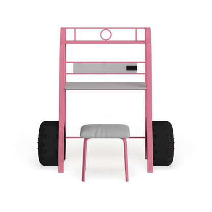 Ramirez Traditional Metal Kids Desk with Stool