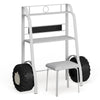 Ramirez Traditional Metal Kids Desk with Stool