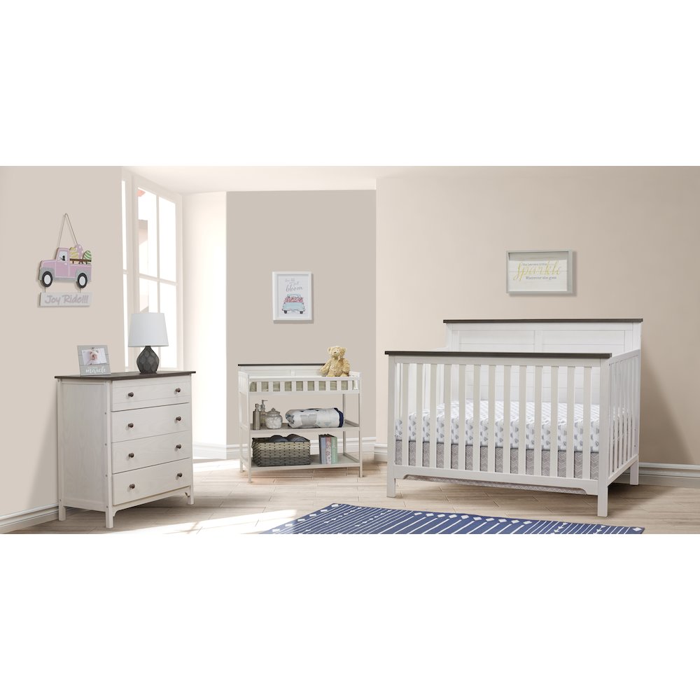Sorelle Farmhouse Room in a Box,Chocolate and White Color