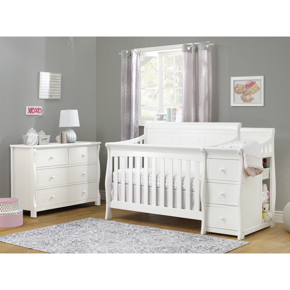 Sorelle Princeton Elite Panel Crib & Changer,White Color