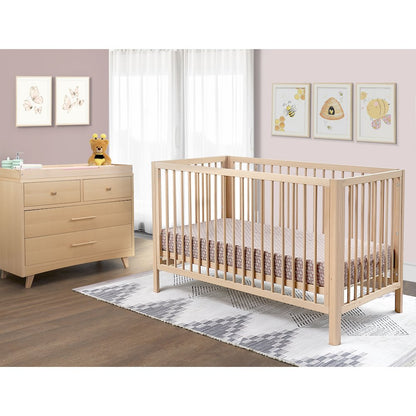 Happy Lux 3-in-1 Crib, Natural Wood