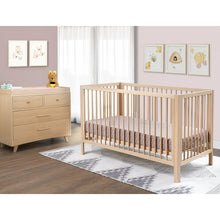Happy Lux 3-in-1 Crib, Natural Wood