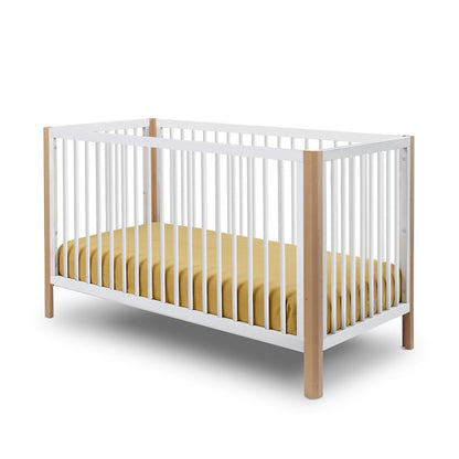 Happy Lux 3-in-1 Crib, Natural wood and White