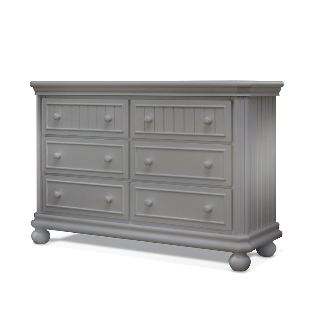 Sorelle Finley RTA 6 Drawer Double Dresser,Weathered Gray Color