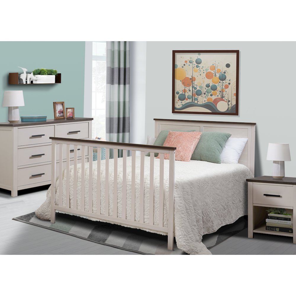 Sorelle Ashley Crib,Chocolate and White Color