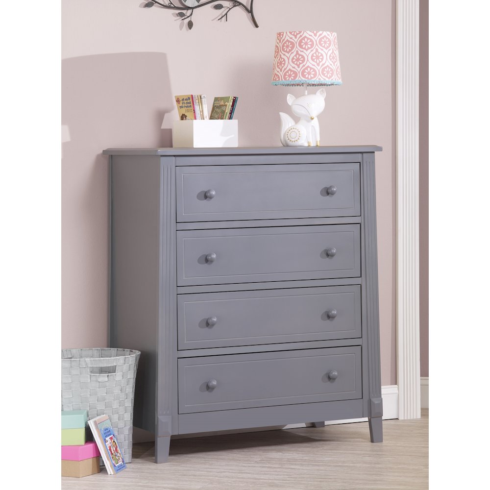Sorelle Berkley 4 Drawer Chest,Gray Color