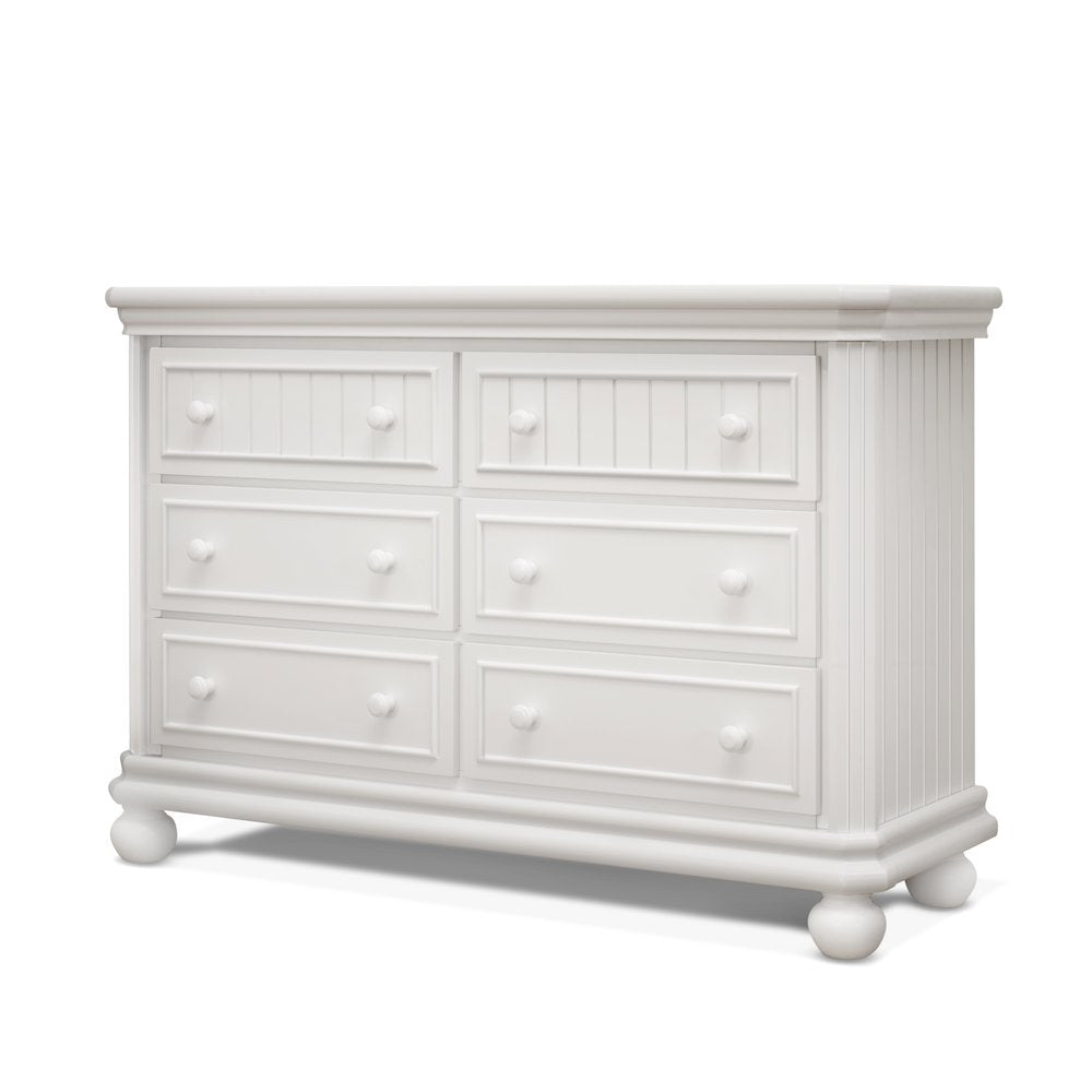 Sorelle Finley RTA 6 Drawer Double Dresser,White Color