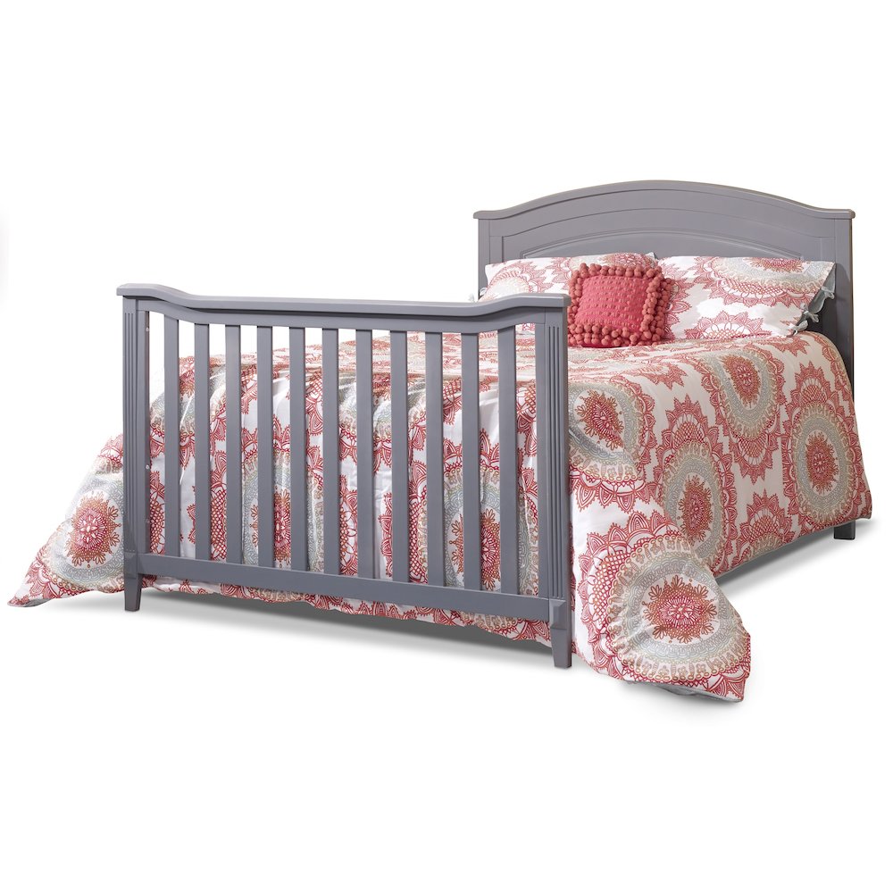 Sorelle Berkley Round Top Panel Crib,Gray Color