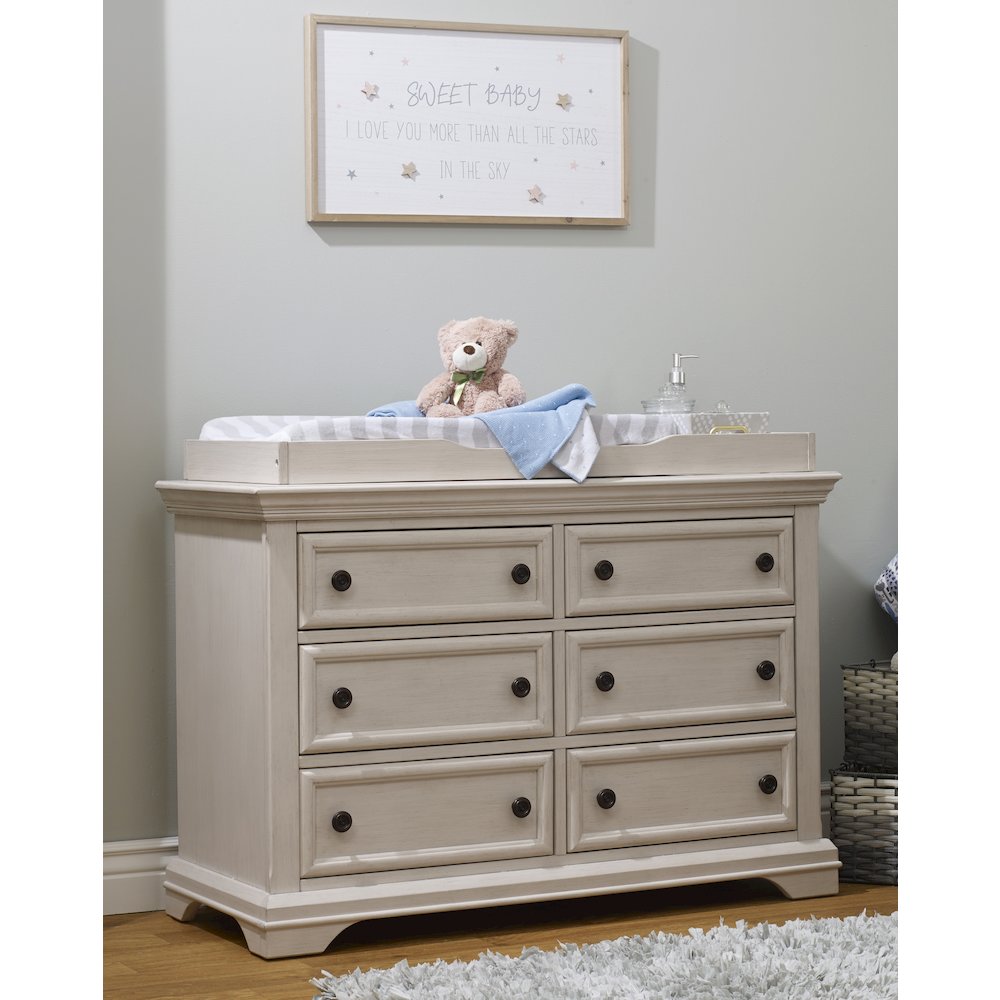 Sorelle Portofino Double Dresser,Brushed Ivory Color