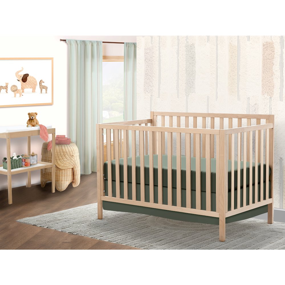 Sorelle Essex Euro 4-in-1 Convertible Crib,Natural Wood Color