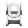 Toddler Potty Training Seat with Step Stool Ladder, Foldable, Grey