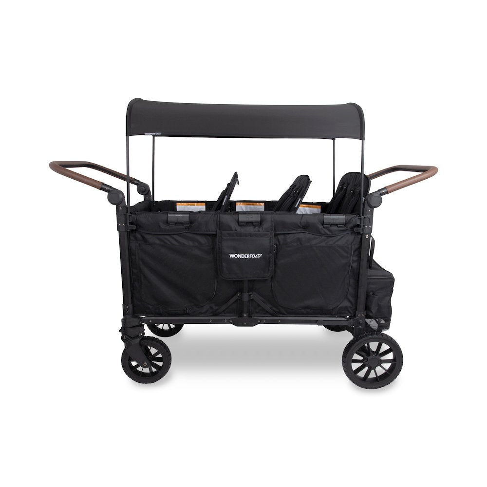 W6 Luxe Pro 6 Seater Stroller Wagon - Jet Black