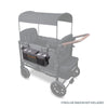 Parent Console with 2 Insulated Cup Holders-Gray