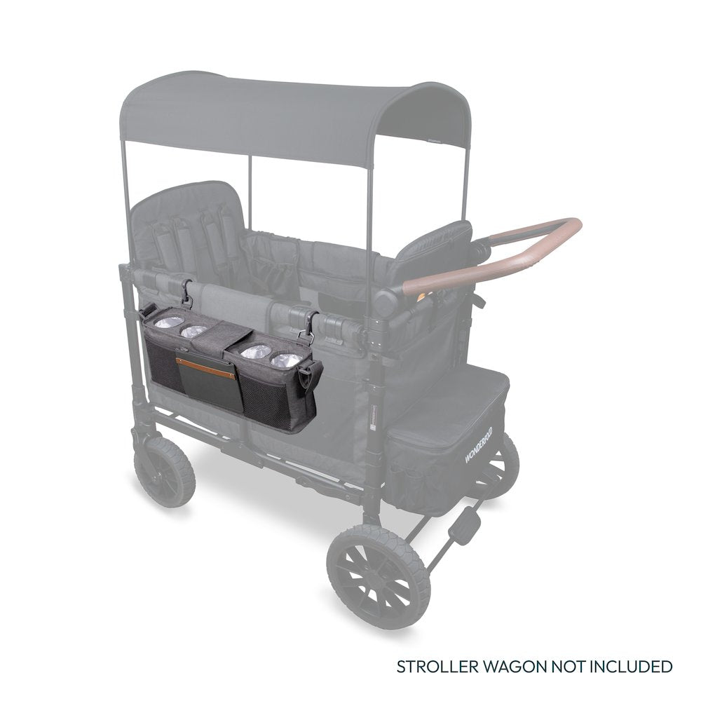 Parent Console with 2 Insulated Cup Holders-Gray