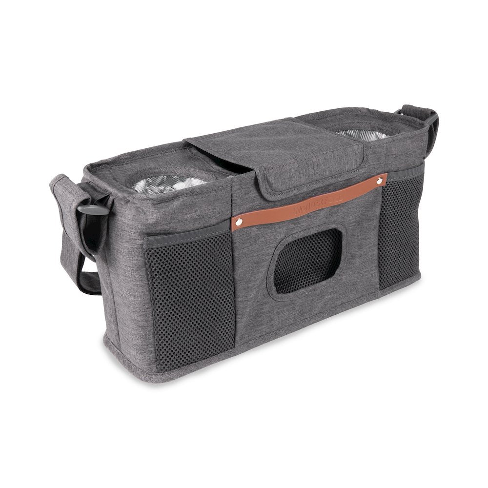 Parent Console with 2 Insulated Cup Holders-Gray