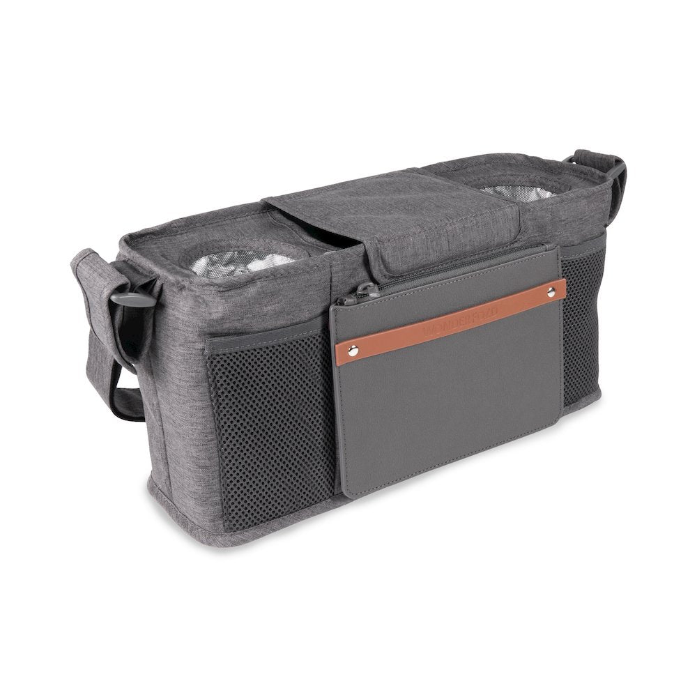 Parent Console with 2 Insulated Cup Holders-Gray
