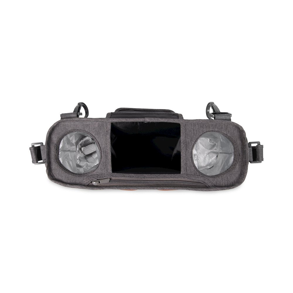 Parent Console with 2 Insulated Cup Holders-Gray