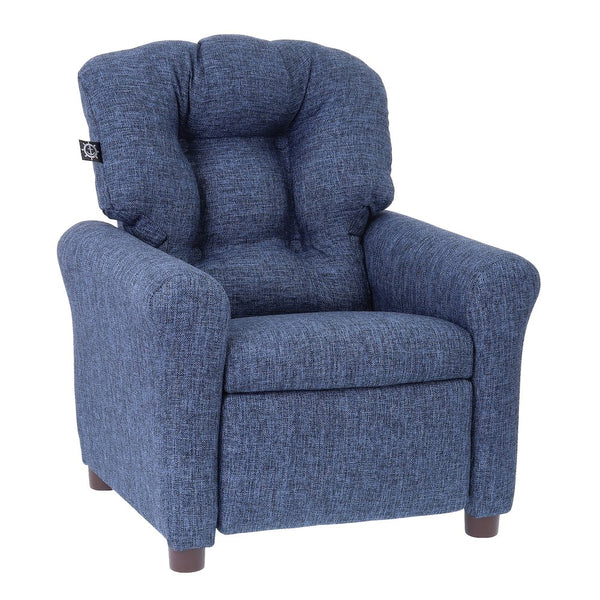 The Crew Furniture Traditional Kids Recliner Chair, Sapphire
