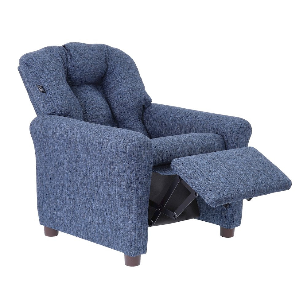 The Crew Furniture Traditional Kids Recliner Chair, Sapphire