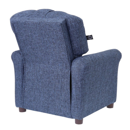 The Crew Furniture Traditional Kids Recliner Chair, Sapphire