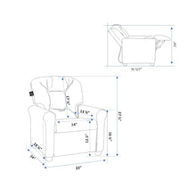 The Crew Furniture Traditional Kids Recliner Chair, Sapphire
