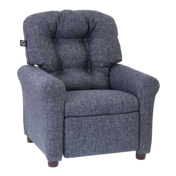 The Crew Furniture Traditional Kids Recliner Chair, Gray