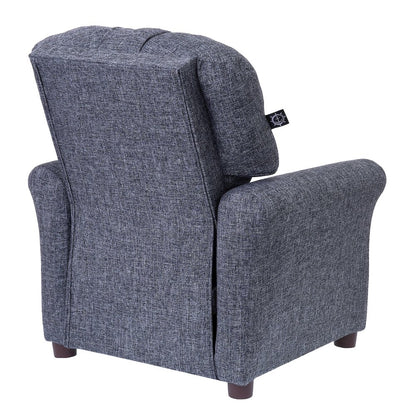 The Crew Furniture Traditional Kids Recliner Chair, Gray