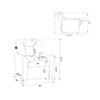 The Crew Furniture Traditional Kids Recliner Chair, Gray