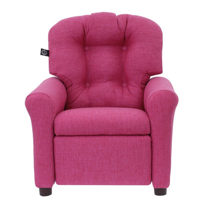 The Crew Furniture Traditional Kids Recliner Chair, Magenta