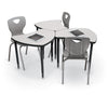 Snap Desk Configurable Student Desking -Gray Nebula Top Surface & Black Edgeband