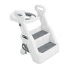 Toddler Potty Training Seat with Step Stool Ladder and Handles, Grey