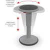 Hierarchy Height Adjustable Grow Stool- Short Stool (Grey)