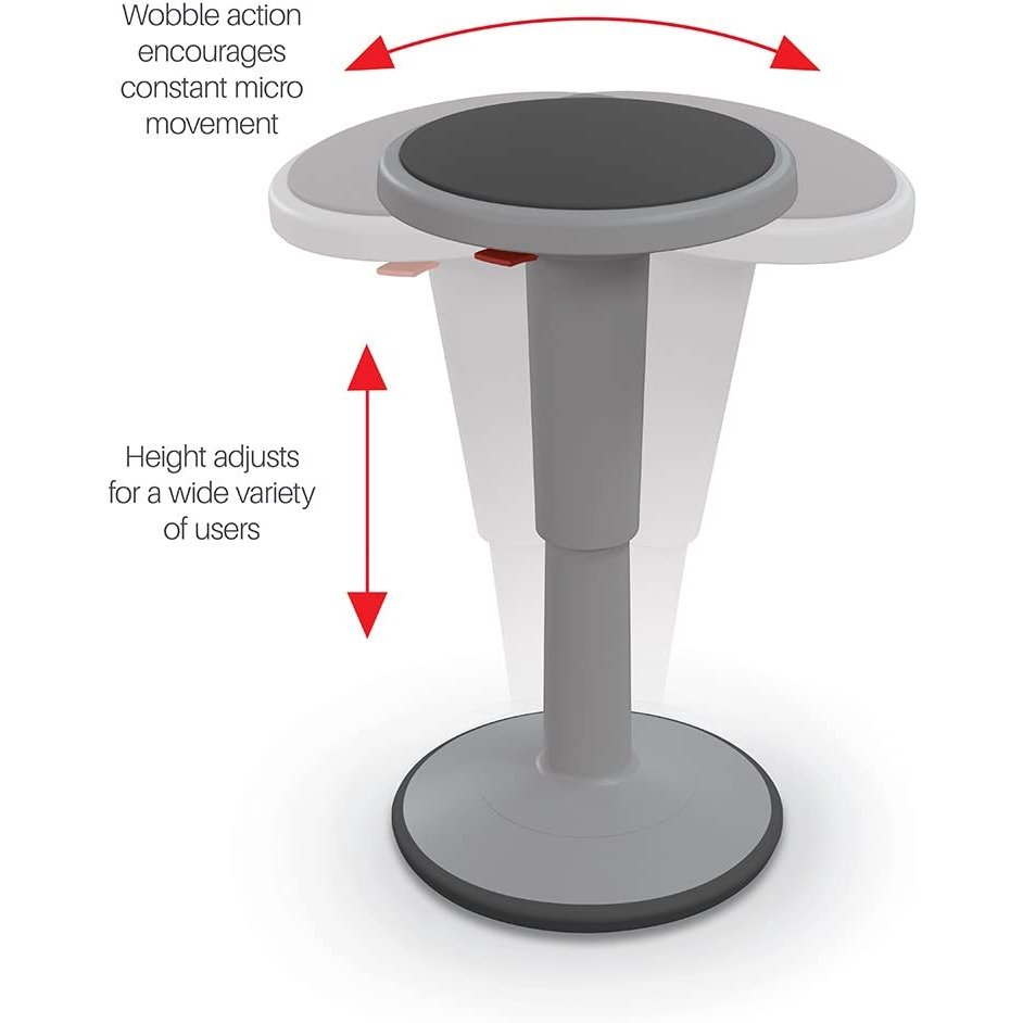 Hierarchy Height Adjustable Grow Stool- Short Stool (Grey)