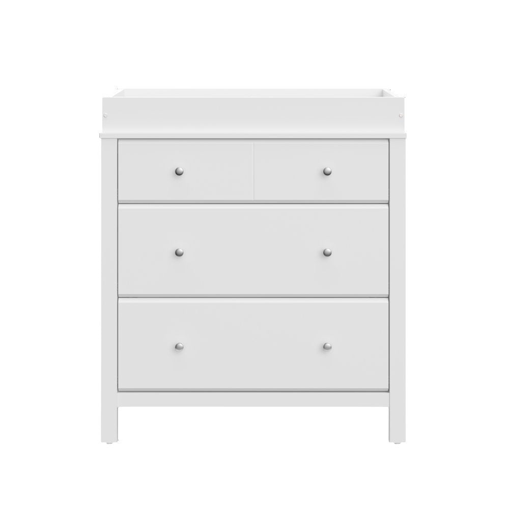 Storkcraft Carmel 3 Drawer Chest with Changing Topper (White)