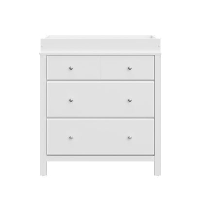 Storkcraft Carmel 3 Drawer Chest with Changing Topper (White)
